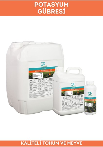 Potas 3-0-20+Me Potasyumlu Sıvı Gübre 20 Litre fiyatları
