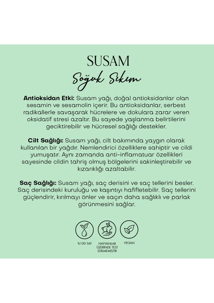 - Susam Yağı - Soğuk Sıkım (50 ml)