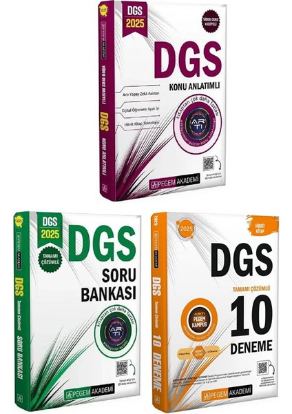 2025 Dgs Konu Anlatımı / Soru Bankası / 10 Deneme 3 Lü Set