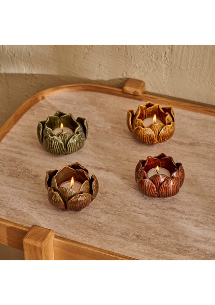 Lotus Mumluk Kahverengi (8X8X5 Cm) fiyatları