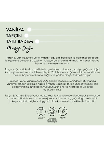 Tarçın & Vanilya Masaj Yağı (100 ml)