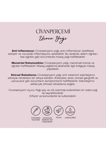 Civanperçemi Uçucu Yağı (5 ml)