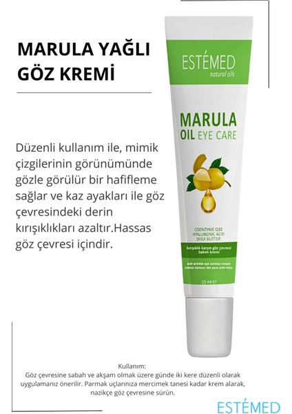 Marula Yağı Anti-Aging Göz Çevresi Bakım Kremi 15ml modelleri