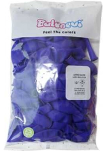 Balon Düz Neon Fosforlu 12 Inc Violet Mor PK:100