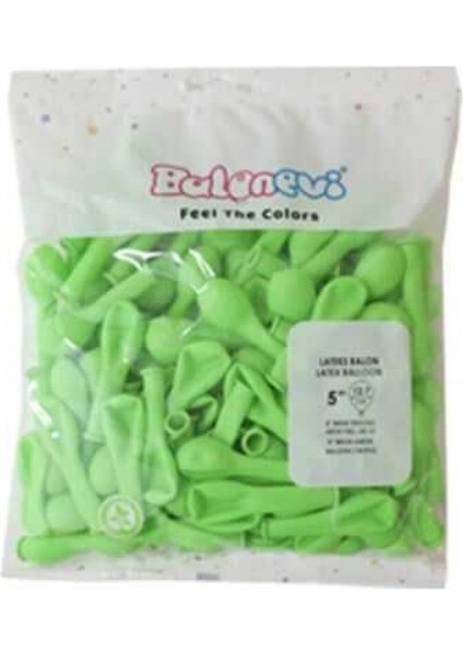 Balon Düz Neon Fosforlu 5 Inc Yeşil PK:100