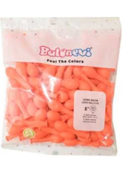 Balon Düz Neon Fosforlu 5 Inc Turuncu PK:100 Kl:36