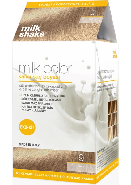 Milk_shake  Milk Color Eko-Kit Saç Boyası Sarı 9