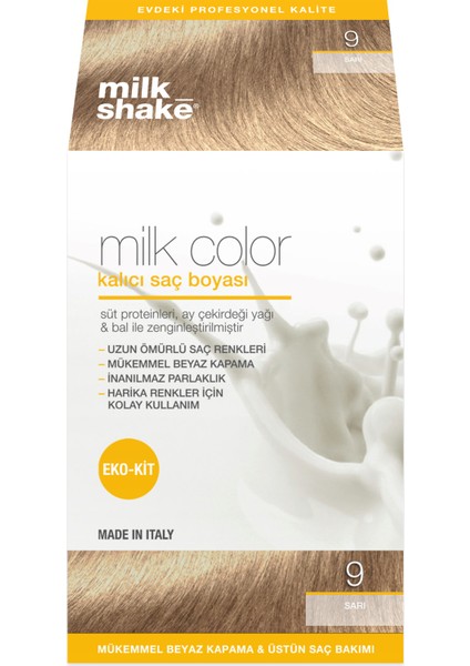 Milk Color Eko-Kit Saç Boyası Sarı 9