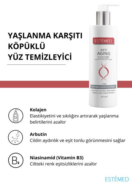 Yaşlanma Karşıtı Köpüklü Yüz Temizleyici-Anti-Aging Foaming Facial Cleanser 200ML fiyatları