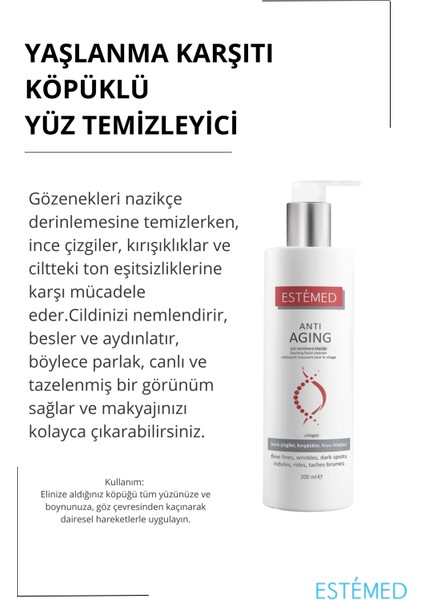 Yaşlanma Karşıtı Köpüklü Yüz Temizleyici-Anti-Aging Foaming Facial Cleanser 200ML modelleri