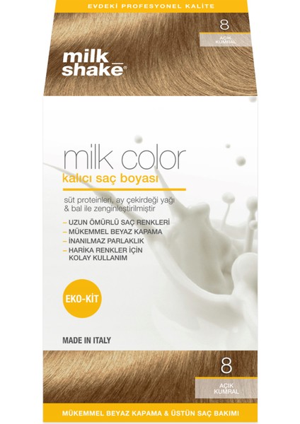Milk Color Eko-Kit Saç Boyası Açık Kumral 8