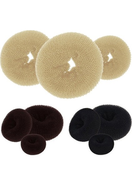 Kahve Stili M Beden Saç Aksesuarları Sihirli Sarı Donut Saç Halka Topuz Şekillendirici Saç Stilist Maker Aracı (Yurt Dışından)