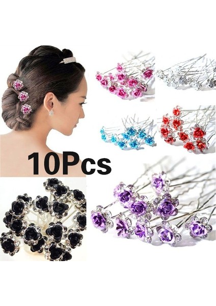 Mor Tarzı Moda Şık Kadın Çiçek Takı Düğün Saç Aksesuarı Klips Kristal Çiçek Tokaları Taşlı Saç Tokası (Yurt Dışından) fiyatları