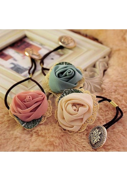 Pembe Tarzı Kadınlar Için El Yapımı Takı Çiçek Taçı Yaprak Gül Saç Tokası Ipek Iplik Dantel Tacı Saç Aksesuarları (Yurt Dışından) fiyatları