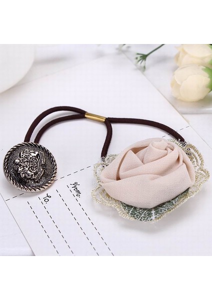 Pembe Tarzı Kadınlar Için El Yapımı Takı Çiçek Taçı Yaprak Gül Saç Tokası Ipek Iplik Dantel Tacı Saç Aksesuarları (Yurt Dışından) fırsatları