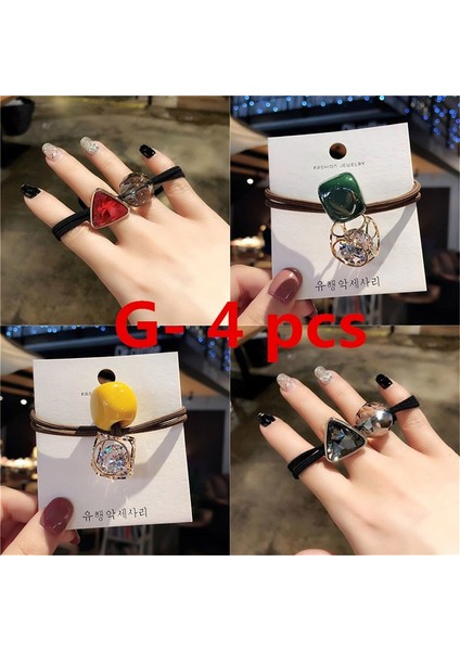 G- 4 Pcs El Yapımı Kumaş Kurdele Taç Saç Tokaları Bebek Kız Saç Aksesuarları Seti (Yurt Dışından)