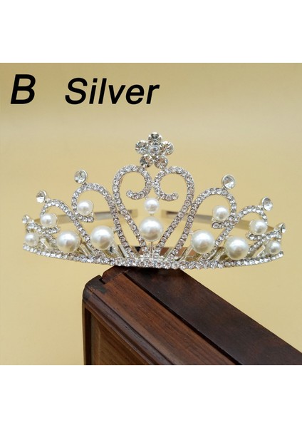 B Gümüş Kadınlar Için 3 Tasarım Moda Kristal Düğün Gelin Taç Tacı Prom Diadem Saç Süsleri Gelin Saç Takı Aksesuarları (Yurt Dışından)