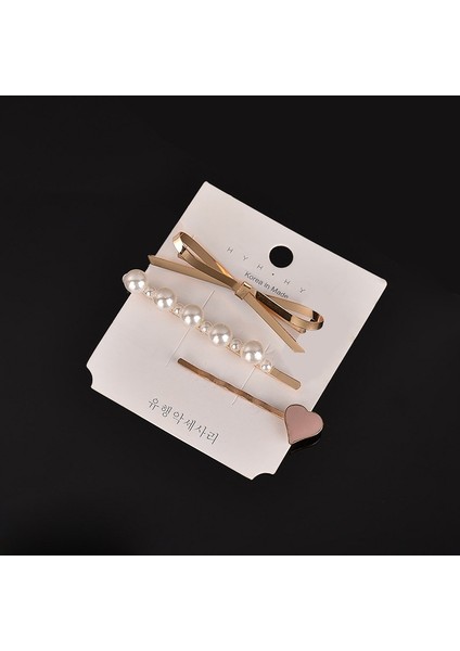 No.7 Boyutu Kadın Kızlar Için Inciler Asetat Geometrik Saç Tokaları Saç Aksesuarları (Yurt Dışından)