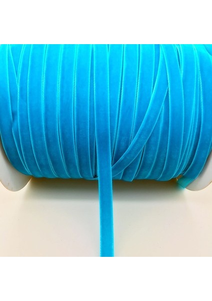 Gök Mavisi Tarzı 10 Yarda Kadife Kurdele Saç Bandı Klipsi Yay Süsleme (Yurt Dışından)