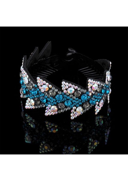 No.7 Boyutu Kadınlar Için Saç Aksesuarları Yuvarlak Saç Tokası Kristal Çiçekli Klips Kızlar Ponytail Toka Uzun Kalın Saç Klips Pençe Başlığı (Yurt Dışından)