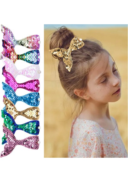 Yeşil Stil Yeni Sevimli Çocuk Karikatür Denizkızı Ters Payetli Ördek Gagaları Toka Saç Tokası Bayan Kızlar Aksesuarlar Başlık (Yurt Dışından)