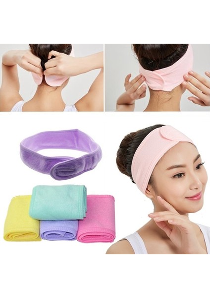 Pembe Tarzı Moda Banyo Duş Makyaj Aksesuarları Kozmetik Saç Bandı Yüz Yıkama Bandı (Yurt Dışından) fiyatları