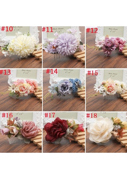 No.15 Boyutu Kadın Düğün Saç Aksesuarları Çiçek Tokaları Kızlar Için Tatlı Çiçekli Saç Tokaları Kadın Broş Parti Toplantısı Baş Aksesuarı (Yurt Dışından) indirimleri