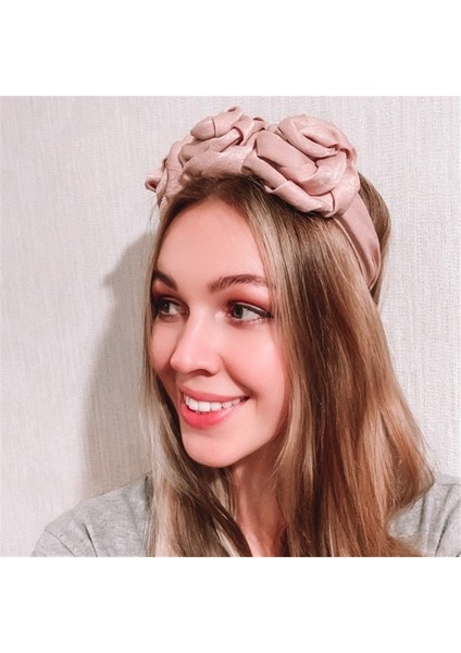 Yeşil Stil Kadın Moda Gül Çiçeği Desenli Saç Bandı Retro Saten Kafa Bandı Büyük Çiçek Saç Aksesuarları (Yurt Dışından) modelleri