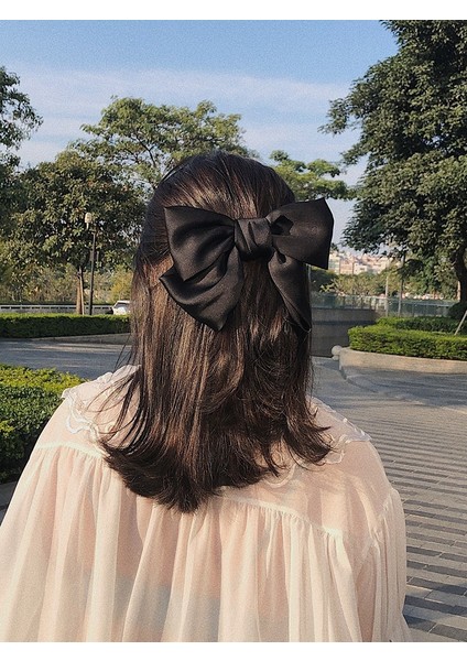 Donanma Tarzı Şık Saten Büyük Iki Kurdele Saç Tokası Büyük Barretler Saç Aksesuarları (Yurt Dışından) fırsatları