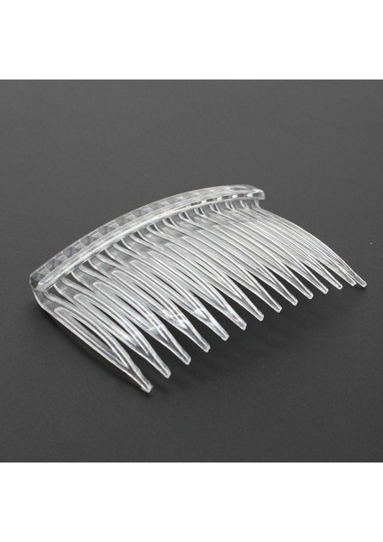 Şeffaf Stil 2 Adet Gelin Düğünü Için 2x Beyaz Kadın Duvağı Saç Tokaları Plastik Updo Yan Taraklı Baş Aksesuarı (Yurt Dışından)