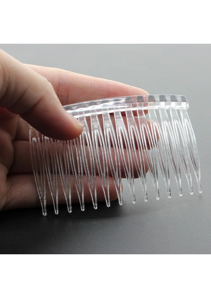 Şeffaf Stil 2 Adet Gelin Düğünü Için 2x Beyaz Kadın Duvağı Saç Tokaları Plastik Updo Yan Taraklı Baş Aksesuarı (Yurt Dışından) fırsatları