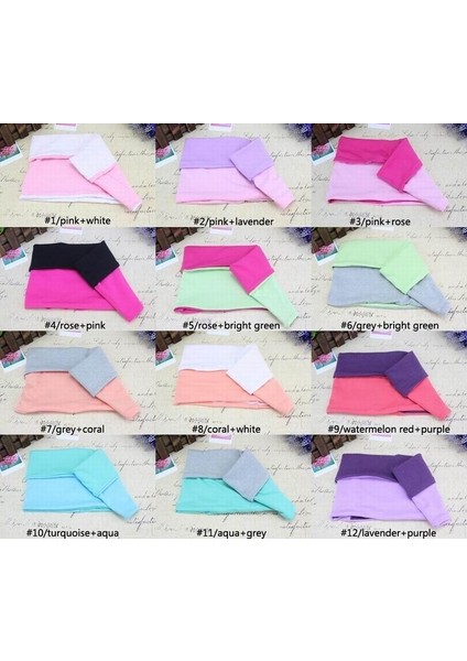 Çok Renkli Stil No.6 Boyutu Modern Moda Kadın Saç Aksesuarı Elastik Geniş Kurdele Bandana Saç Bandı (Yurt Dışından)