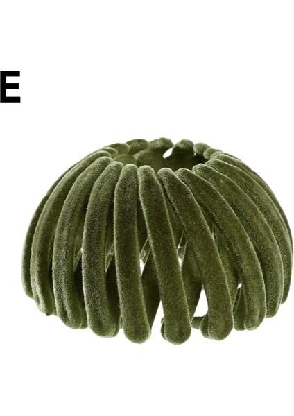 E Kadın Kızlar Için Kadife Kuş Yuvası Saç Tokası At Kuyruğu Tokası Katlanabilir Saç Tokası (Yurt Dışından)