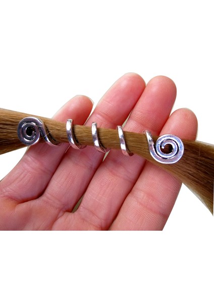 Küçük 1 Adet Yüksek Viking Spiralli Saç Örgüler Için Çivili Boncuklar Sakal Tokası Boncuk Aksesuarları & Takı (Yurt Dışından) modelleri