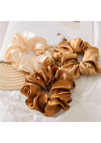 Koyu Kahverengi Tarzı 6 Renk Saten Ipek Düz Renk Saç Bandı Elastik Toka At Kuyruğu Tutucu Saç Lastiği (Yurt Dışından) fırsatları