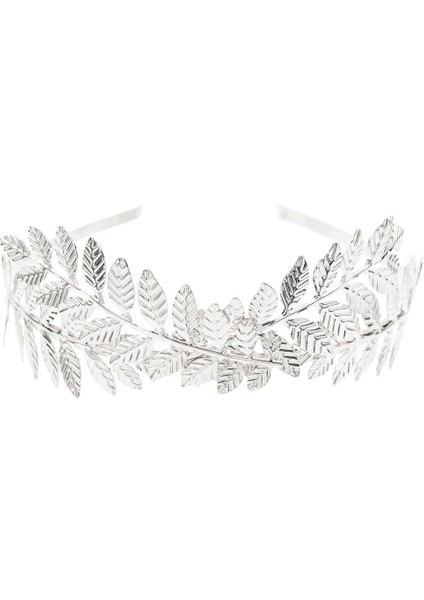 Altın Tarzı Moda Yunanistan Altın Gümüş Kaplama Alaşım Taç Yaprak Şekilli Kızlar Gelin Taç Düğün Saç Takı (Yurt Dışından)