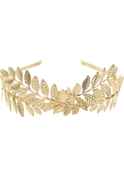 Altın Tarzı Moda Yunanistan Altın Gümüş Kaplama Alaşım Taç Yaprak Şekilli Kızlar Gelin Taç Düğün Saç Takı (Yurt Dışından) fiyatları