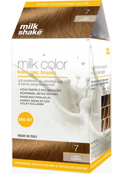 Milk-Shake Milk Color Kalıcı Saç Boyası 7 Orta Kumral (Köpüksüz)