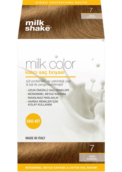 Milk-Shake Milk Color Kalıcı Saç Boyası 7 Orta Kumral (Köpüksüz) fiyatları