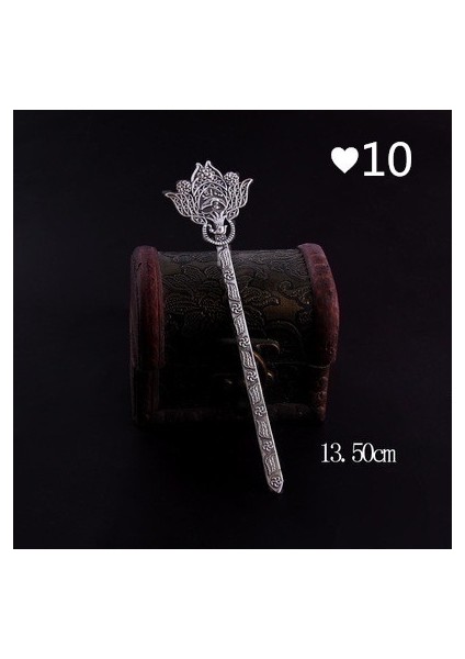 No.10 Boyutu Vintage Saç Tokası Zarafet Taçları Bayan Tokalar Saç Aksesuarları Kitap Ayraçları (Yurt Dışından)