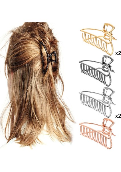 Gül Altın Tarzı 1 Parça Kadın Kızlar Banyo Saç Tokaları Geometrik Saç Tokaları Metal Saç Yengeç Tokaları Ay Şeklinde Saç Tokaları Düz Renk Saç Aksesuarları Toka (Yurt Dışından) fiyatları