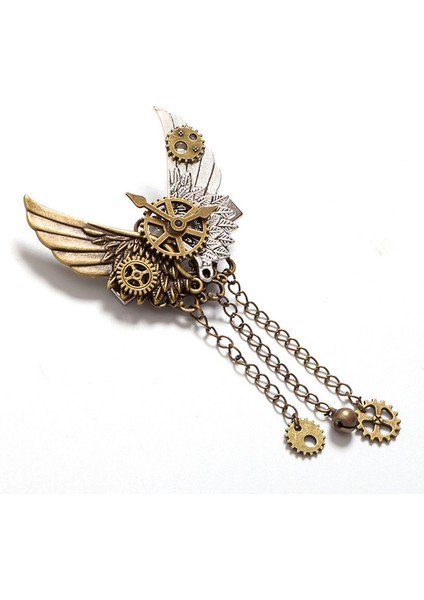 Bronz Tarzı Bir Steampunk Kadın Dişliler Kanatlar Saç Tokası (Yurt Dışından) fiyatları