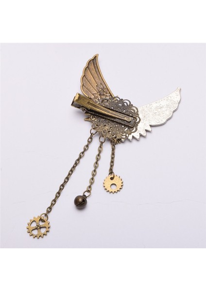 Bronz Tarzı Bir Steampunk Kadın Dişliler Kanatlar Saç Tokası (Yurt Dışından) modelleri