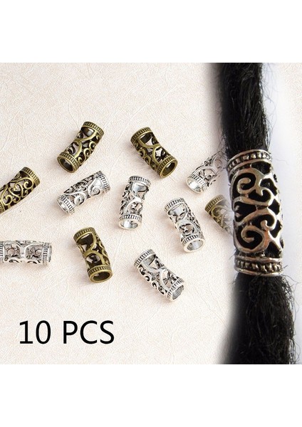 Gümüş Tarzı Vintage Viking Saç Örgü Boncuk Punk Hollow Dirsek Sakal Saç Aksesuarları Seti (Yurt Dışından) fiyatları