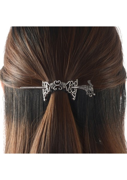 Antik Gümüş Tarzı A Norse Viking Saç Tokası Kelt Jelling Stili Çift Ejderha Saç Tokası Saç Aksesuarı (Yurt Dışından) modelleri