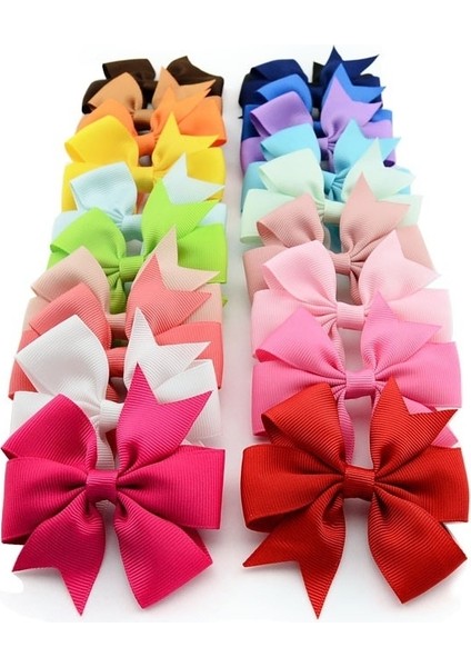 Çok Renkli Stil Bebek Kız Saç Kurdele Tokaları Butik Grosgrain Kurdele Kurdele Tokalar Çocuk Baş Aksesuarları Renk: Çok Renkli (Yurt Dışından)