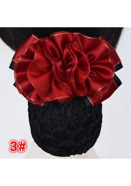 No.1 Boyutu Kadın Pro Bow Barrette Saç Tokası Kapak Kurdele Topuz File Saç Aksesuarı - Popüler (Yurt Dışından) indirimleri