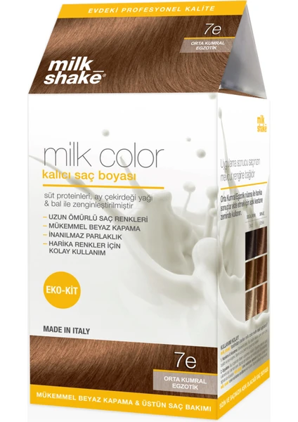 Milk_shake Milk Color Eko-Kit Saç Boyası Orta Kumral Egzotik 7e