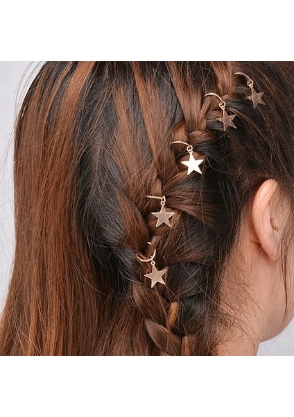 Altın Tarzı Kadın Modası Sevimli Parlak Yıldız Saç Halkaları Saç Tokaları Için Zımbalar (Yurt Dışından) fırsatları