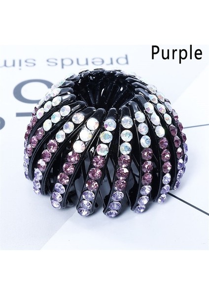 Kırmızı Stil Kadınlar Için Moda Saç Aksesuarları Kuş Yuvası Genişleyen Taşlı Saç Tokaları Saç Tokası Saç Topuzu (Yurt Dışından) fırsatları